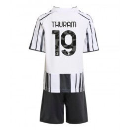 Juventus Khephren Thuram #19 Thuis tenue Kids 2025-26 Korte Mouw (+ Korte broeken)